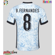 Camiseta Portugal Bruno Fernandes #8 Visitante Equipación Eurocopa 2024 manga corta